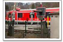 Signalgarten am Bahnhof in Amorbach